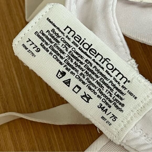 Maiden Form White Lace Bra 34A - Picture 10 of 10